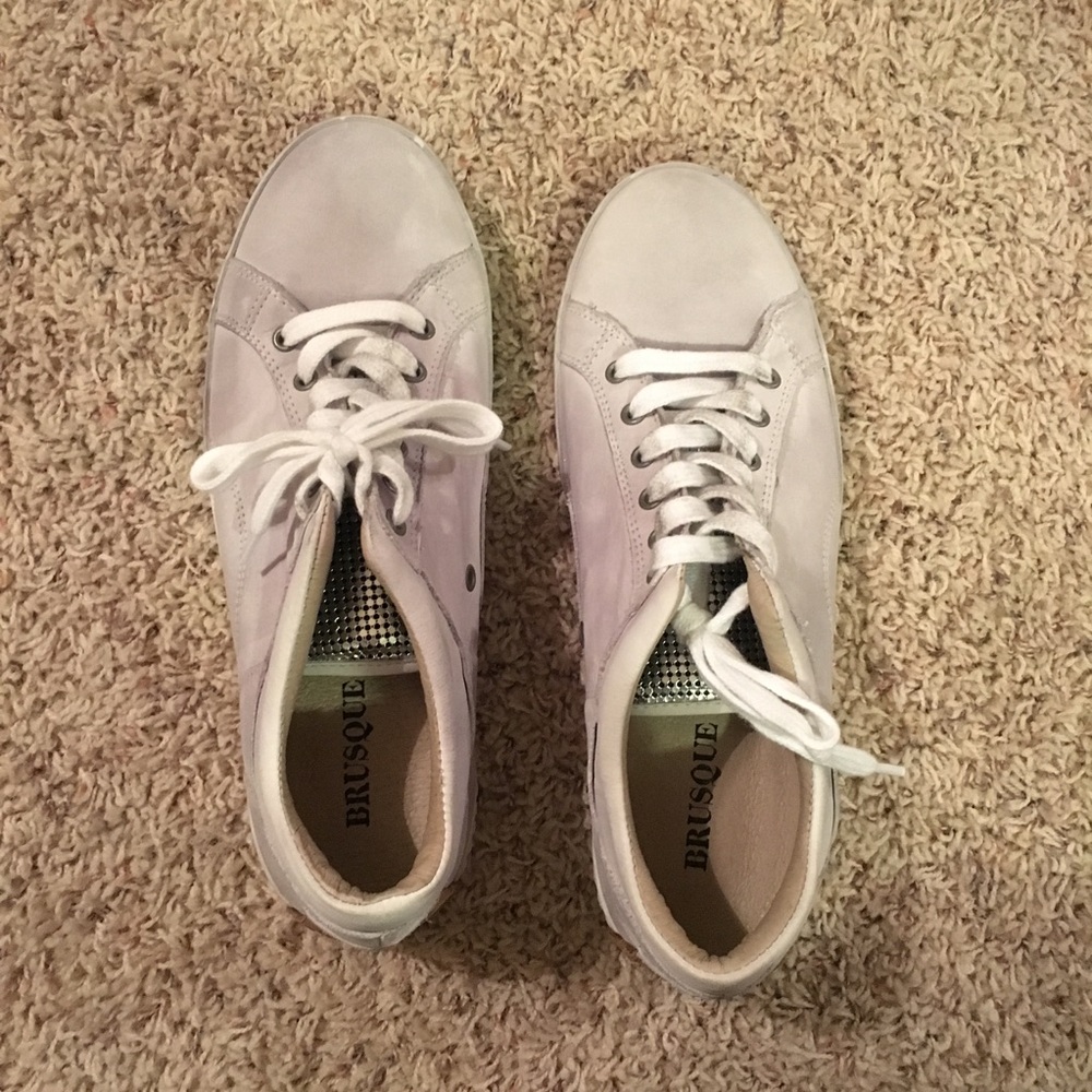 🥀 brusque leather sequin sneaker for women